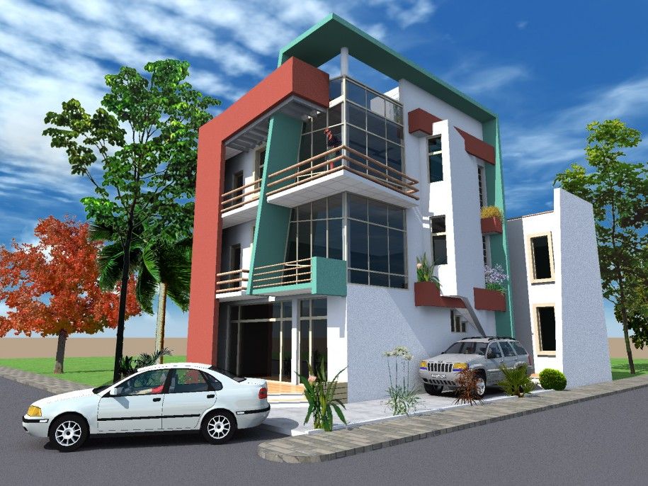 G+2 Home Design Part - 24: THINGS TO UNDERSTAND BEFORE YOU DESIGN A HOUSE : Amusing 3 Levels 3D Layout Design A