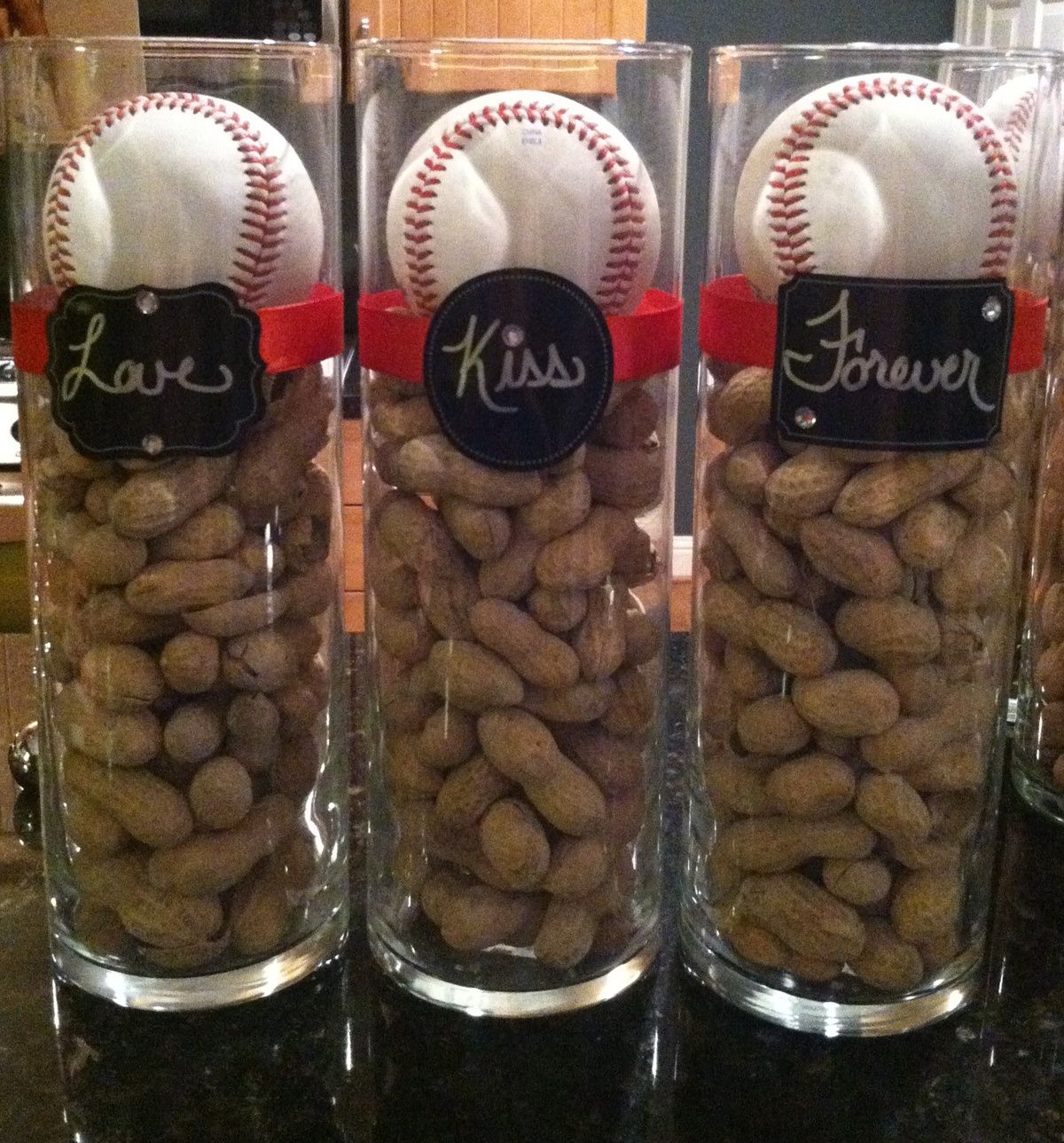 This Is Concept For Party Room Tables But No Peanuts Some A Baseball Theme Wedding Shower