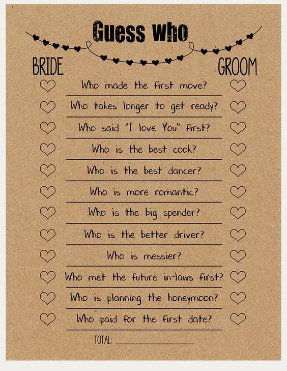Wedding games! Wedding games!