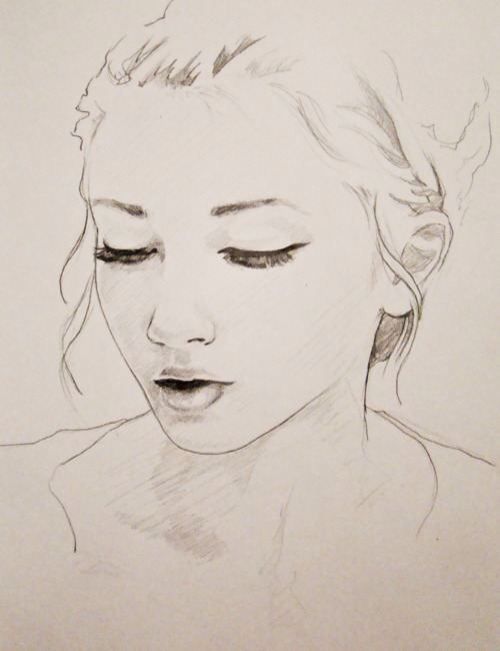 Simple drawing of a girl Simple drawing of a girl