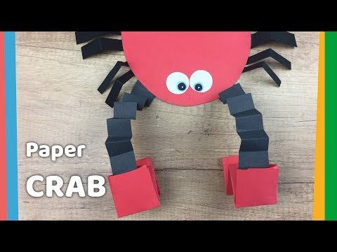 how to make paper crab with moving pincers easy and fun craft for
