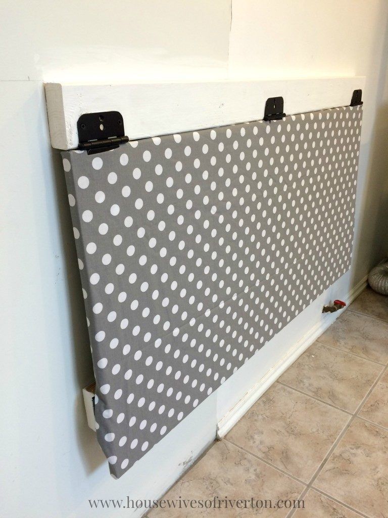 15 Diy Ways To Transform Your Small Laundry Room My First Home Diy Fold Down Laundry Table