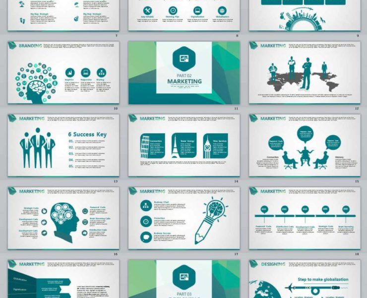 pin by powerpoint templates download www pptwork com on green