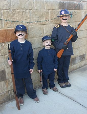 Child Blue UNION OFFICER Military Costume Hat