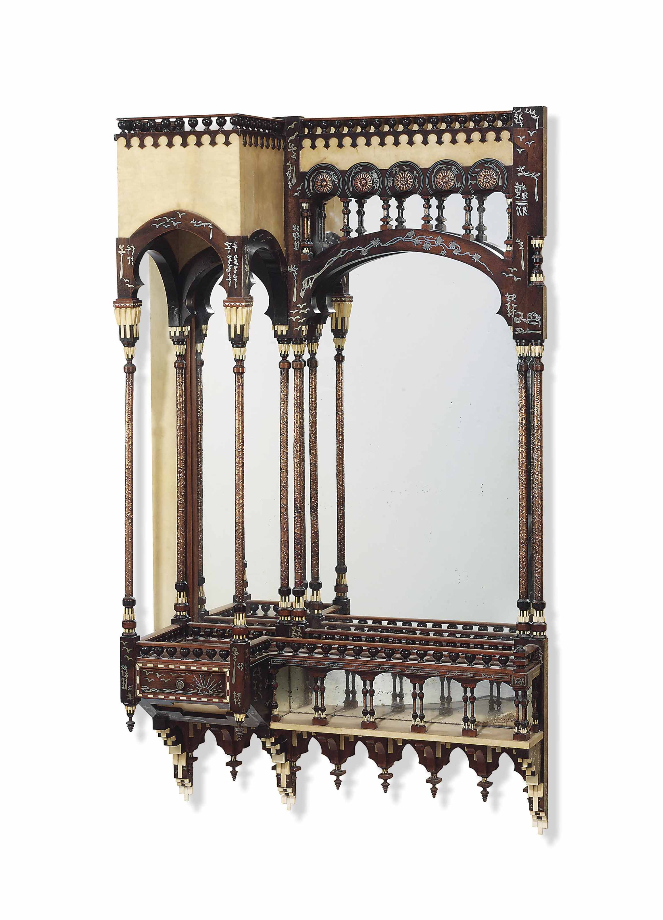 Carlo Bugatti Mirror CARLO BUGATTI (1856-1940) | ARCHITECTURAL WALL MIRROR, EARLY 20TH
