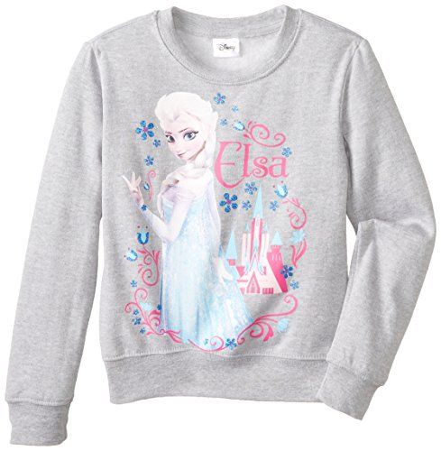 Frozen Girls Elsa And Castle Crew Neck Sweatshirt Sweatshirts Hoodie Fashion Crew Neck Sweatshirt