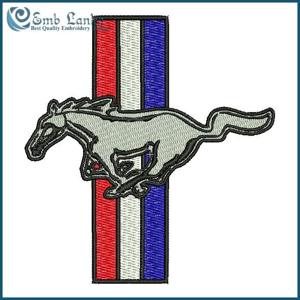 3+ Ford Mustang Logo Embroidery Design