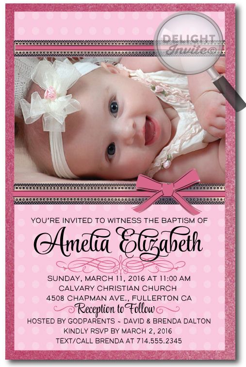 girly pink polkadot baptism invitations di 800 custom birthday invitation card maker