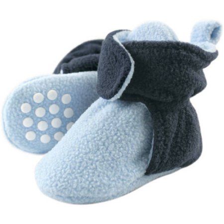 Baby Boy OR Girl Pre-walker Snuggle bootie with soft Fleece lining NAVY OR TAN