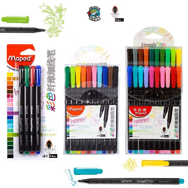 50 Pack Fine Tip Fibre Pens Markers Art /& Crafts Stationery Felt Tip Colouring