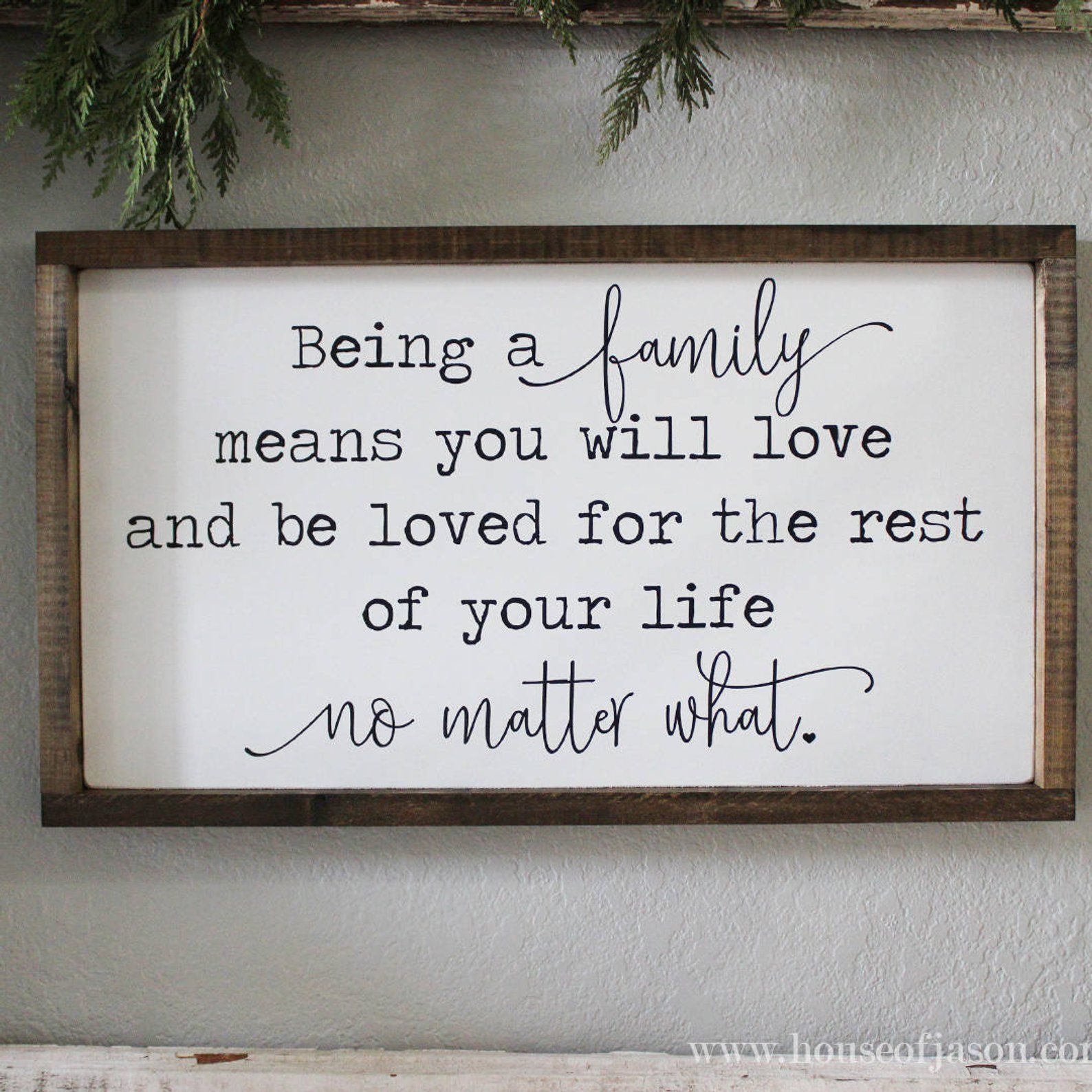 Family Wood Sign Grey Black And White Home Decor Housewares Family Is Everything Quote 23 00 Via Etsy Family Wood Signs Wood Signs White Home Decor