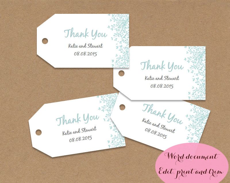 wedding favor tags template word