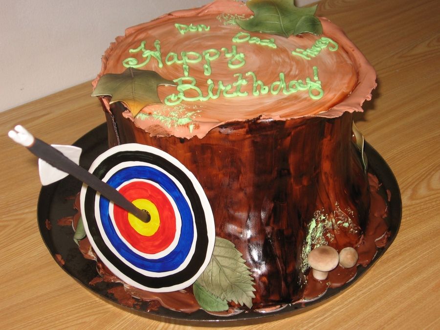 Cake Carrier Target Custom Stump Cake With Archery Target Mushrooms Leaves Party Ideas Cake Carrier Target Custom Stump Cake With Archery Target Mushrooms Leaves Party Ideas