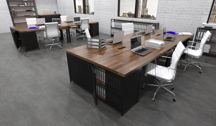 The perfect example of how you can create a modern industrial style office with