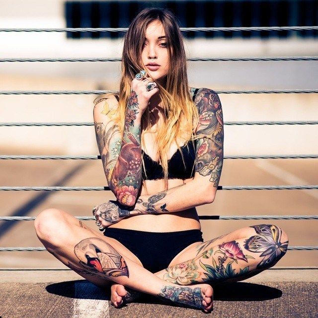 Tattoo girl petite raw