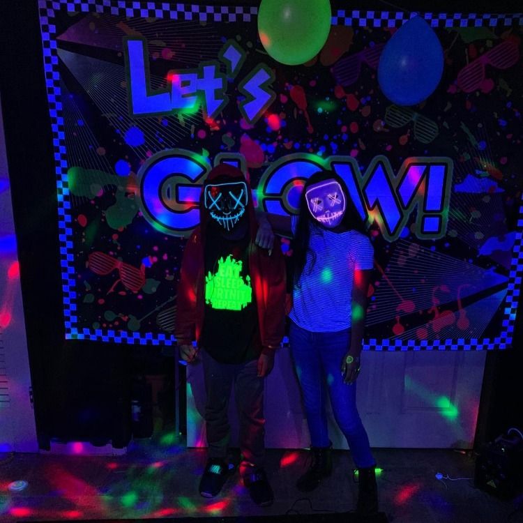 Allenjoy 7x5ft Glow Neon Abstract Graffiti Paint Splatter Backdrop Glow Party 80S 90S Themed Birthday Party Banner Decoration Graffiti Painting Photography Background Photo Booth Props Supplies