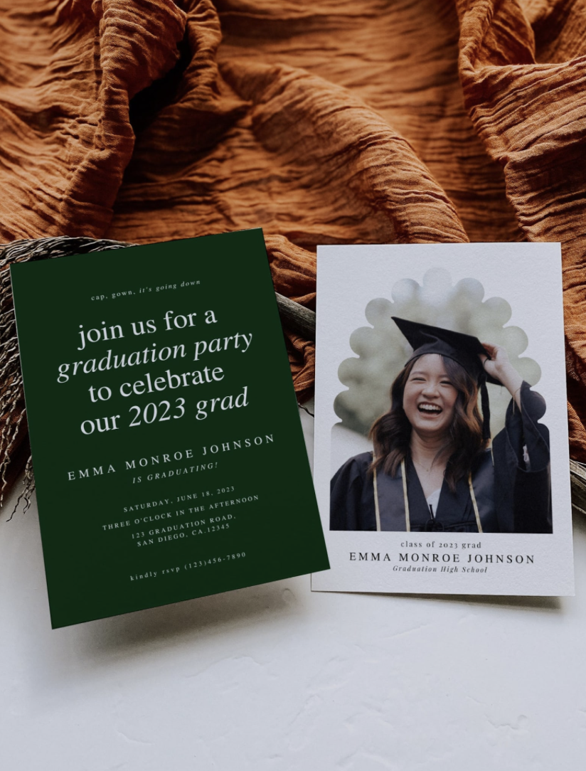Best 12 Graduation Party Thank You Card Modern Thank You Note Best 12 Graduation Party Thank You Card Modern Thank You Note