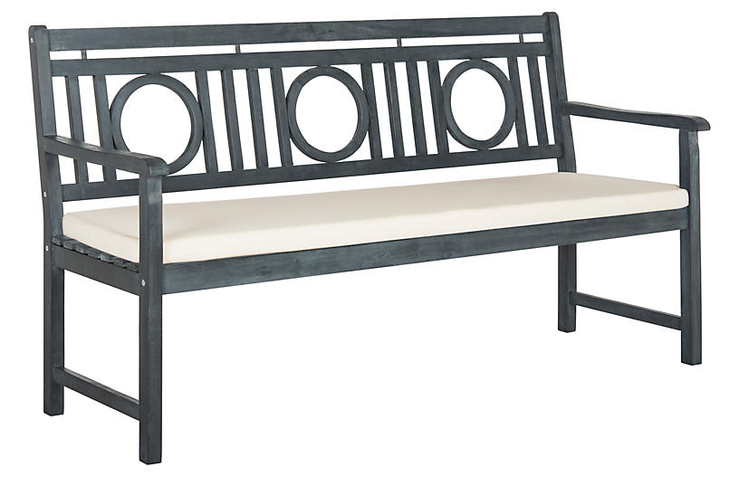 Praia Bench Gray Wooden Garden Benches Outdoor Furniture