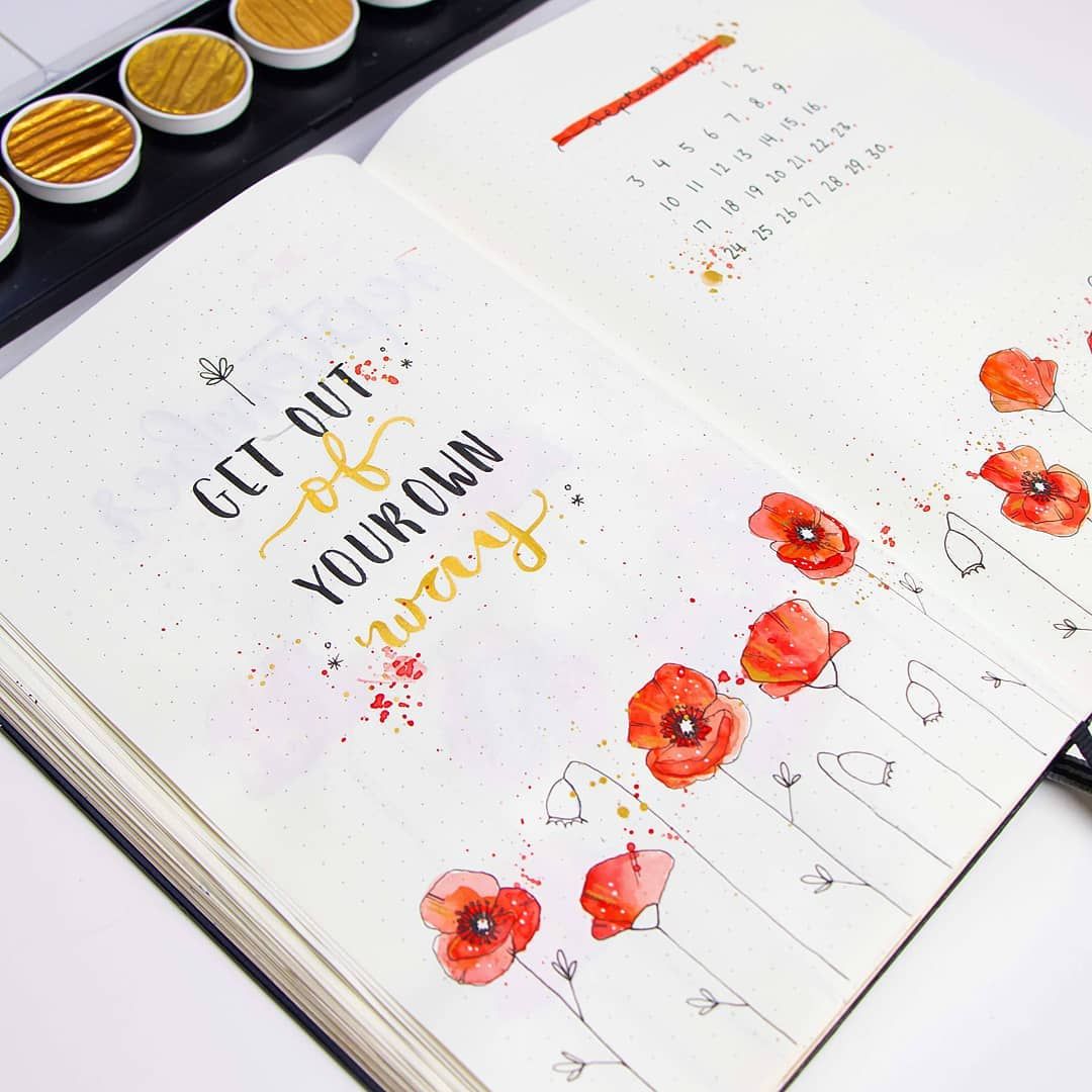 I did my monthly overview different this month. Instead of drawing 30