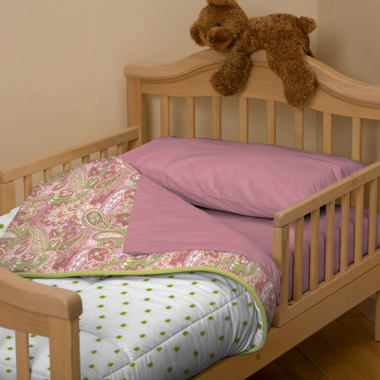 Lime And Pink Paisley Toddler Bedding Carousel Designs