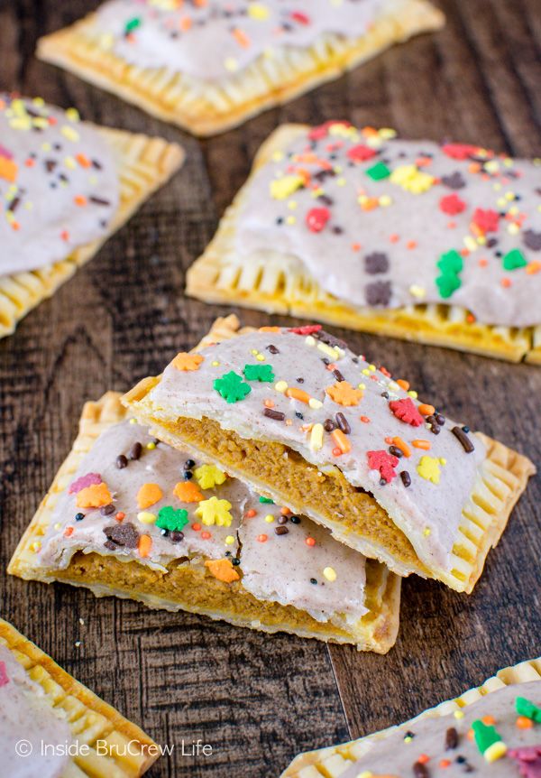 Pumpkin Spice Pop Tarts - use pie crust to make your own pop tarts