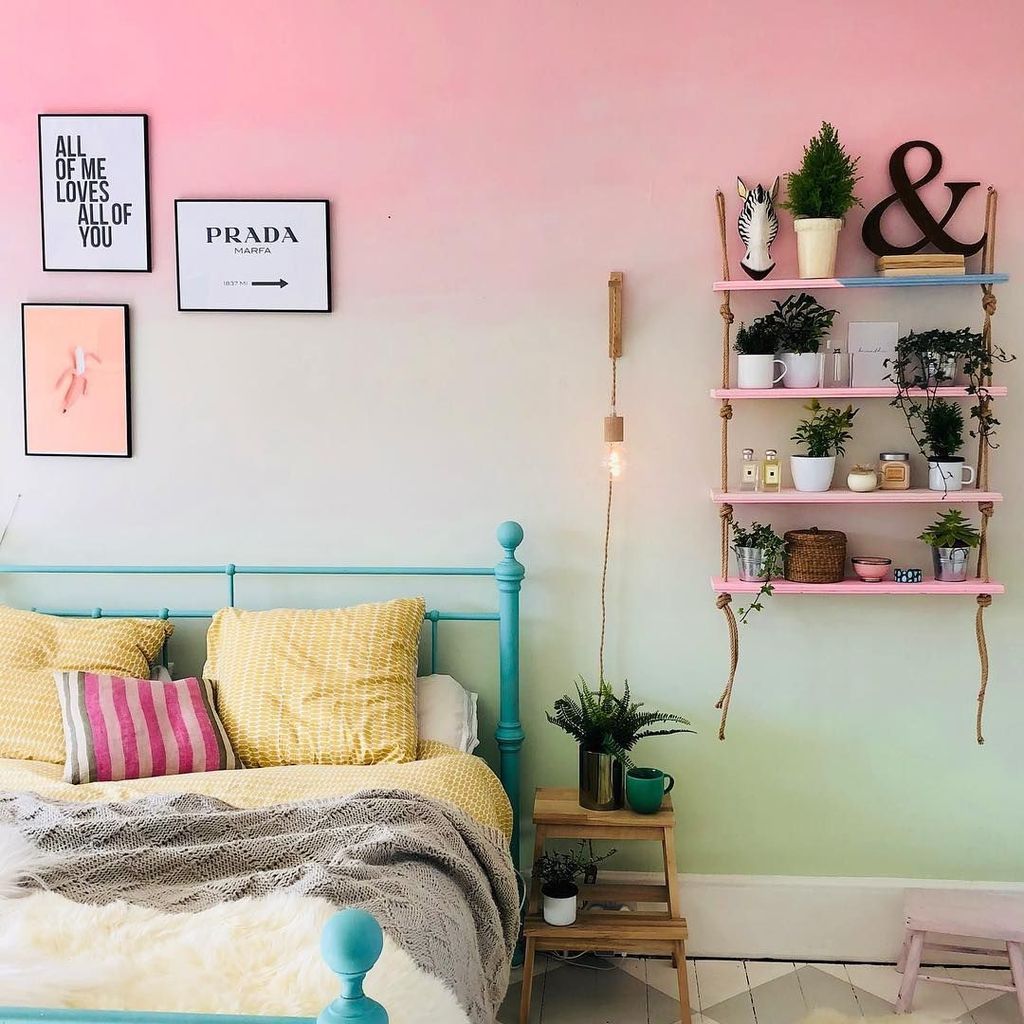 31 Admirable Ombre Wall Paint Ideas For Your Interior Bedroom Wall Paint Bedroom Wall Designs Bedroom Wall