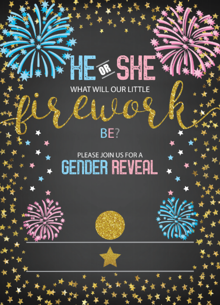 Fireworks Gender Reveal Invitation | Zazzle.com- - e75.decarationart...