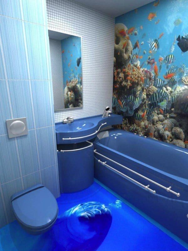 13 3D Bathroom Floor Designs That Will Mess With Your Mind