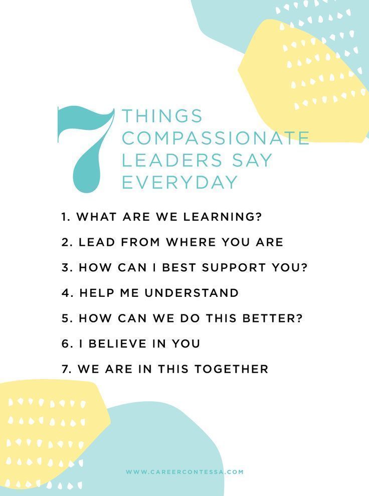 A compassionate leader is a great leader. Here are 7 things compassionate leaders say every day. #leadership #leadershipskills #compassionateleaders #leaders Leadership Coaching, Leadership Quotes, Leadership Activities, Leadership Development Quotes, Career Advice Quotes, Career Advices, Leadership Competencies, Leadership Workshop, Leadership Models