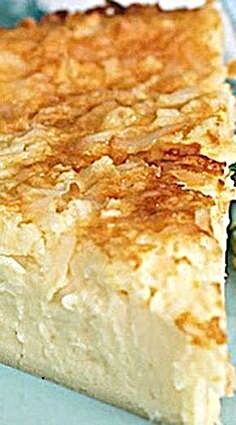 Super easy, so delicious and always a favorite. Creamy Impossible Coconut Custard pie creates its own crust and takes just a few minutes to prepare. Add ingredients to a blender, pour into a pie pan, top with coconut and bake. It is that easy! Impossible Coconut Custard Pie - Impossible Coconut Custard Pie #recipejournal #RecipeOrganization #recipecontest #foodandbeverage #recipebinder #foodgasm #recipecreator #recipesforkids #recipescrapbook #recipeonblog #foodspring #recipeblogger #recipesforf Southern Recipes Desserts, Dessert Pie Recipes, Custard Desserts, Coconut Desserts, Custard Recipes, Pie Dessert, Yummy Food Dessert, Just Desserts, Easy Pie Recipes