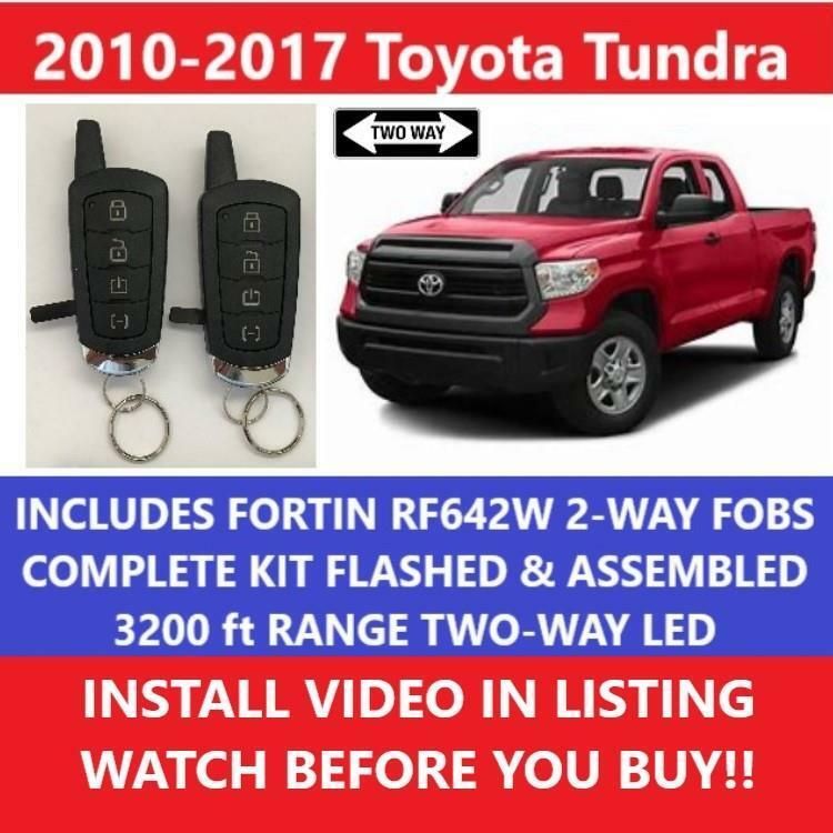 Plug and Play Remote Start Toyota Tundra 2010-2017 Fortin 2-Way Remotes RF 642W