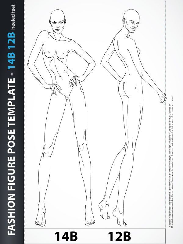 Free Fashion Croquis: 120 Fashion Figure Templates 1 Free Fashion Croquis: 120 Fashion Figure Templates 38