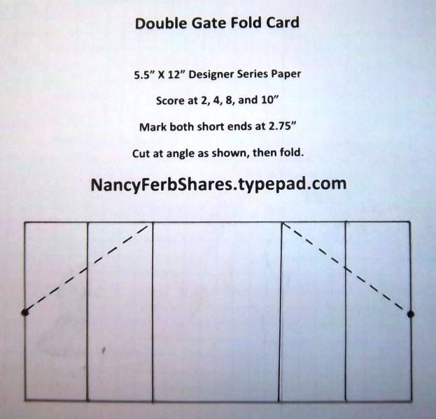 z fold card template