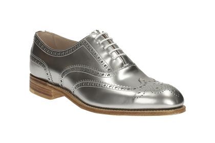 silver brogues clarks