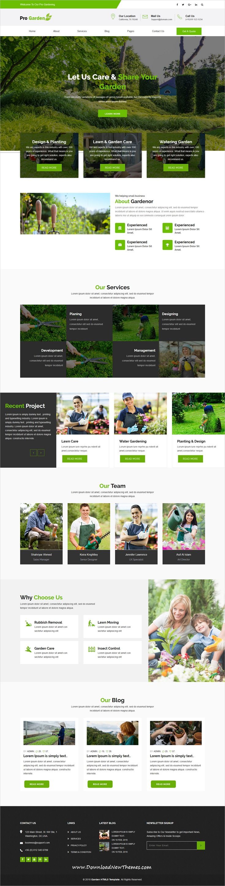 Pro Garden is clean and modern design 4in1 responsive HTML #bootstrap template f...