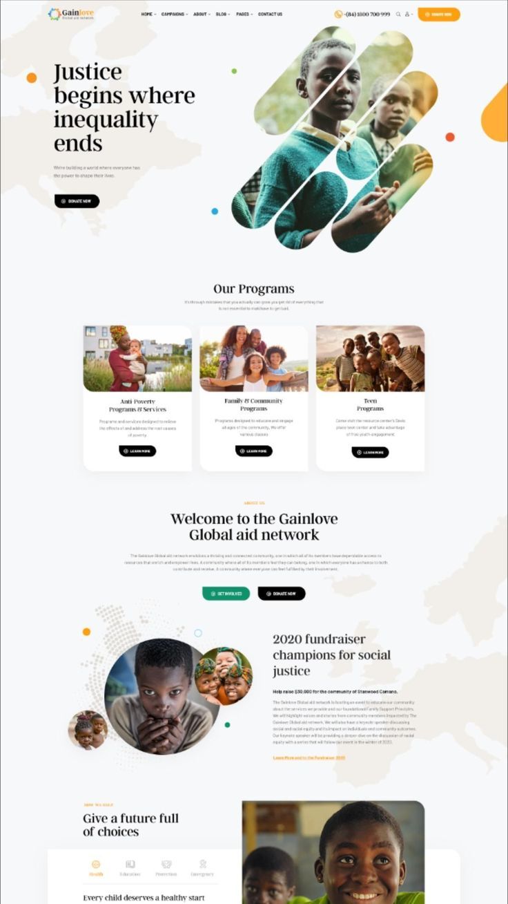 Gainlove | Nonprofit WordPress Theme for Social Impact | CIPHERSLAB
