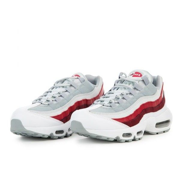 nike air max 95 essential white wolf grey & team red nike air max 95 essential white wolf grey & team red