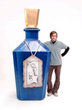 Giant Drink Me Bottle | Event Prop Hire Alice in Wonderland Drink Me Bottle