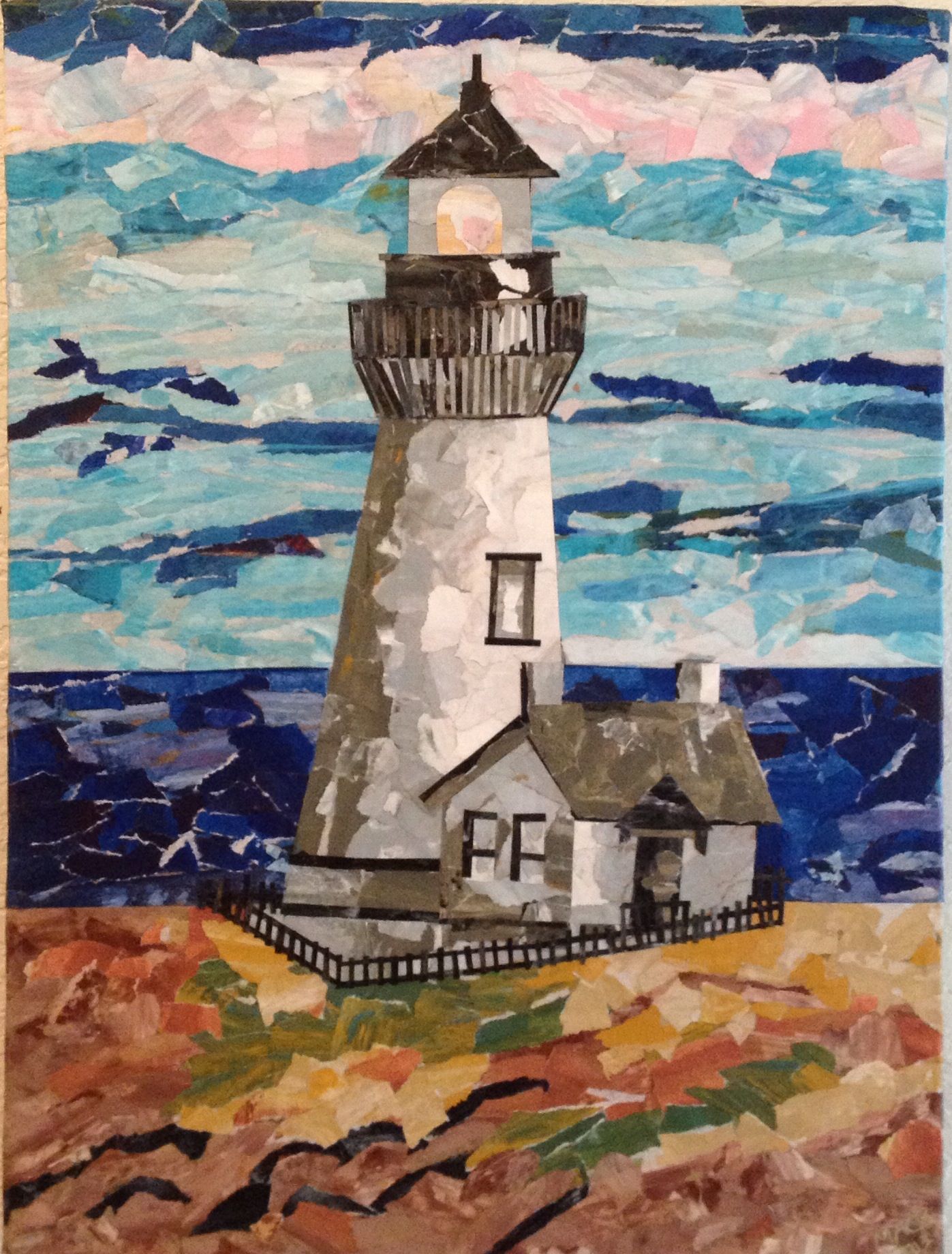 000 torn paper collage. Collage made of torn handpainted 000 torn paper collage. Collage made of torn handpainted