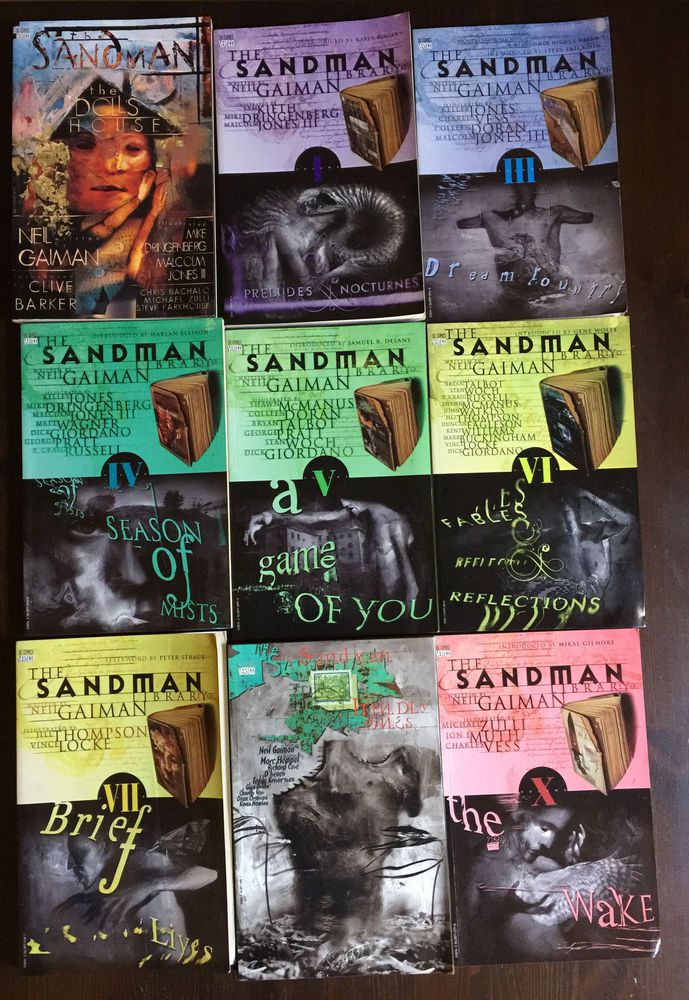the sandman library tpb 9 books dolls house death game of you wake the radio flyer tpb