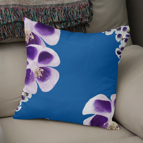 Discover «Purple flowers & Blue Background», Numbered Edition Throw Pillow by Vania - From $27 - Curioos Elegant Home Decor, Elegant Homes, Outdoor Ideas, Backyard Ideas, Framed Art Prints, Canvas Prints, Welcome Gifts, Aluminum Prints, Pillow Talk