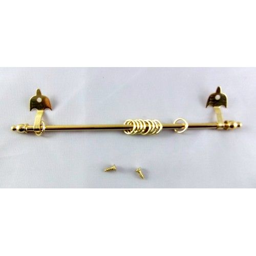 A14 1//12th scale DOLLS HOUSE METAL GOLD COLOURED EXPANDING CURTAIN RAIL KIT