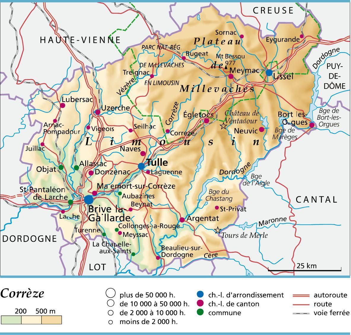 carte de la correze