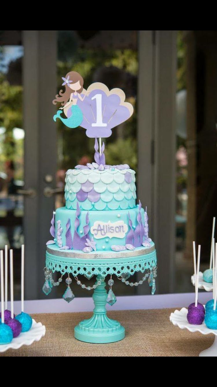Mermaid Cake Tortas de cumpleaños de sirena, Fiesta de