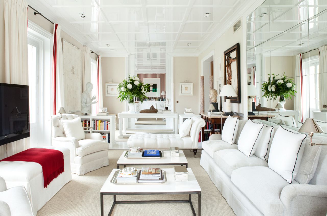 White Narrow Living Room Mirrors for added depth UR White Narrow Living Room Mirrors for added depth UR