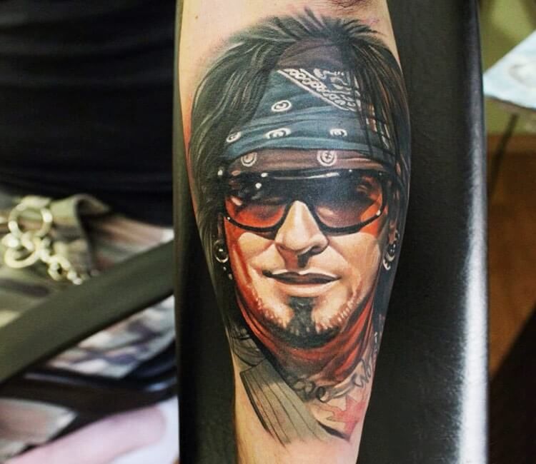 Tommy Lee tattoo by Sergey Shanko Cool arm tattoos