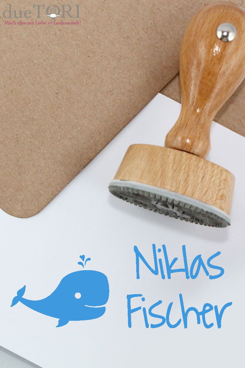 Stempel Wal für Kinder Namensstempel, Stempel, Schultüte Stempel Wal für Kinder Namensstempel, Stempel, Schultüte