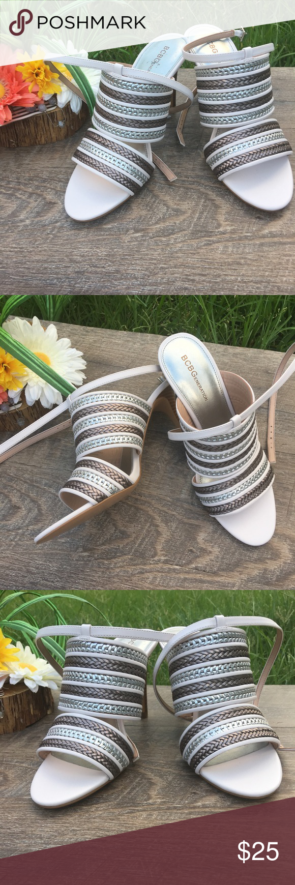 bcbgeneration braided heels