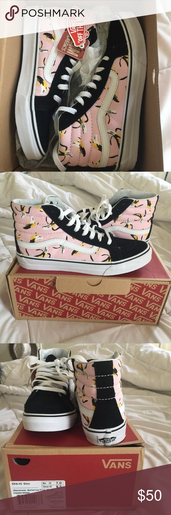 vans banana high tops brand new size 8 women size 7 men vans shoes size 7 womens in mens shoes