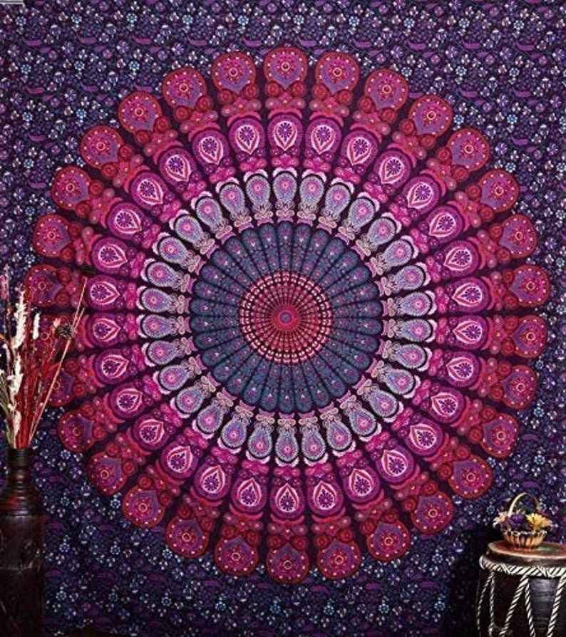 Psychedelic Marbled Road Tapestry Mandala Wall Hanging Art Tapestry Home Decor